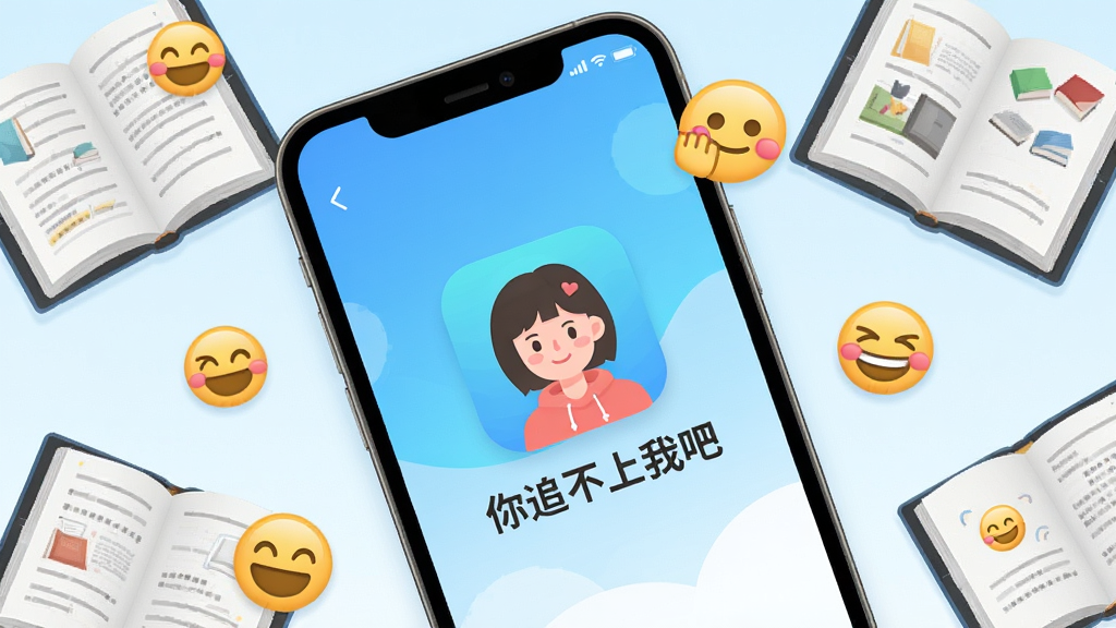 一张手机屏幕展示你追不上我吧应用主界面,画面中央是应用图标和名称