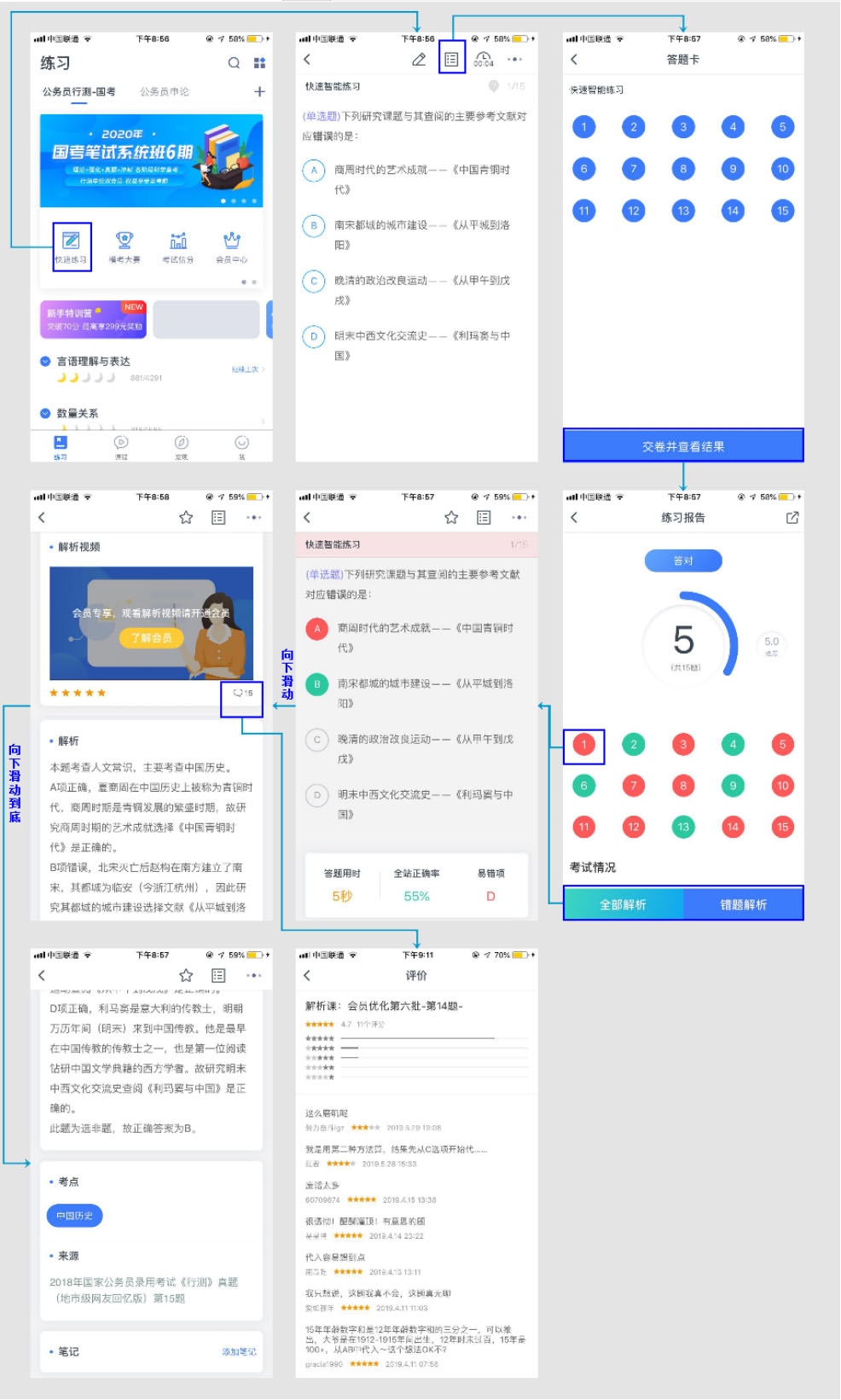 2017国考粉笔职位对比小助手 手机端和电脑端使用对比场景