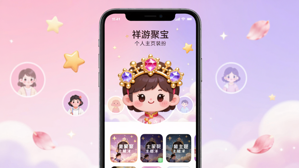�ֻ���Ļչʾ�����ξ۱���������ҳװ����棬�ж��Բ��ͷ��������Ƥ��ѡ���Ļ������һ����ͨ��������Ż���ͷ��򣻱���Ϊ��͵ķ���ɫ������Ư�������Ǻͻ��ꣻ���ɰ����£��Ű����룬����ϸ�壬�ɾ����޶���Ԫ��