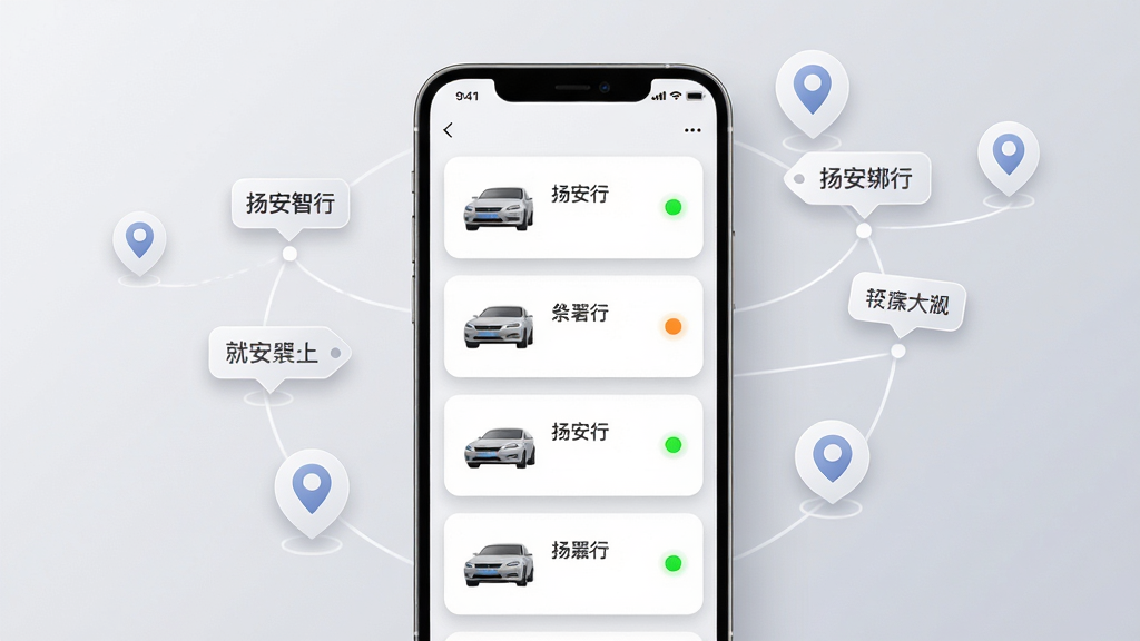 �ﰲ���ж��豸�󶨹�������ͼ������չʾһ���ֻ���Ļ�ڳ��ֶ��������Ƭ�б���ÿ�ſ�Ƭ���г�����ͼ�����ƺ�״ָ̬ʾ�ƣ�����Ϊ��͵ĻҰ׽��䣬�������ֻ����У���ΧƯ��������λ��ǩ�������ߣ�����Լ����ϸ�ڰ����������б��ָ���Բ�ǿ�Ƭ�����ͶӰ�����ʸ��壬�ɾ��޶���Ԫ��