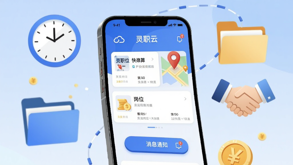画面中央是一部智能手机,屏幕上展示