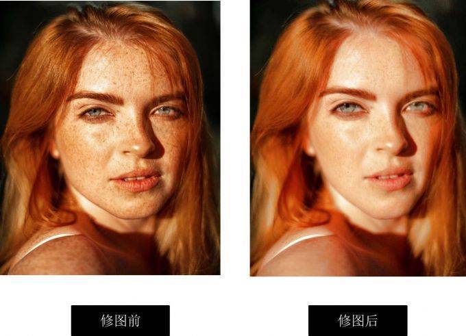 portraiture滤镜插件磨皮前后对比效果图