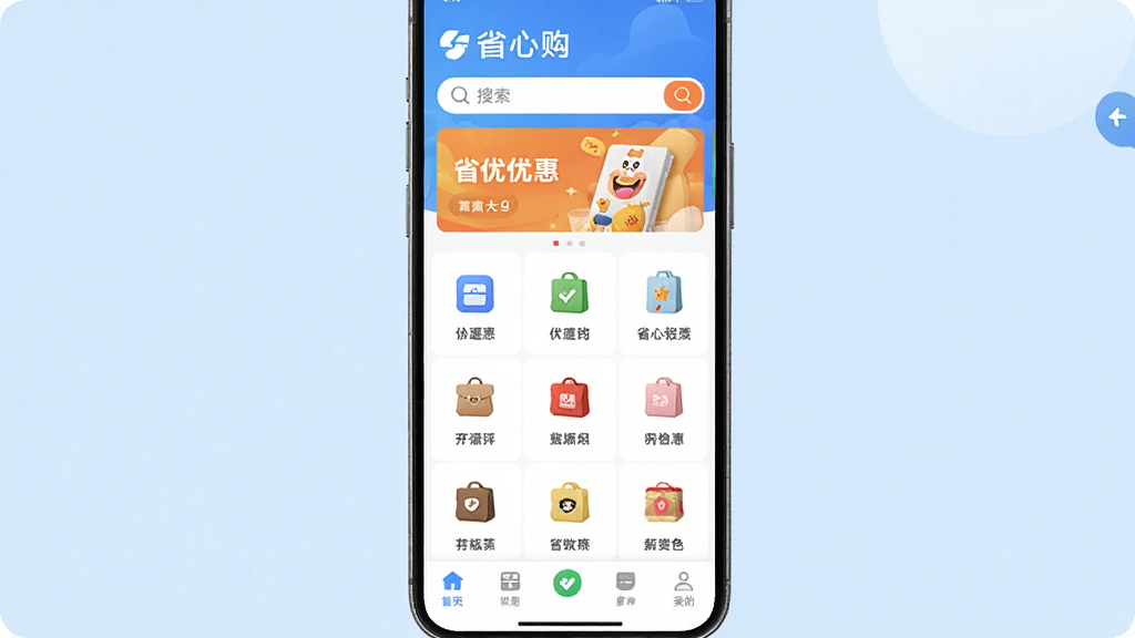 手机屏幕中央展示