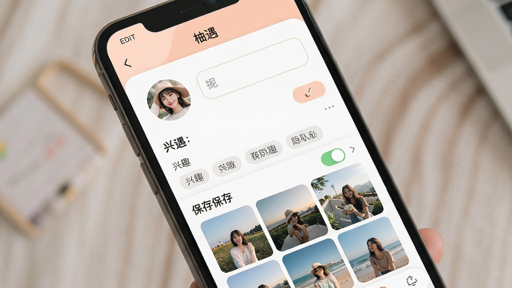 һ���罻����������ҳ�༭�����չʾͼ�������������ֻ���Ļ����ʾ��Ϊ