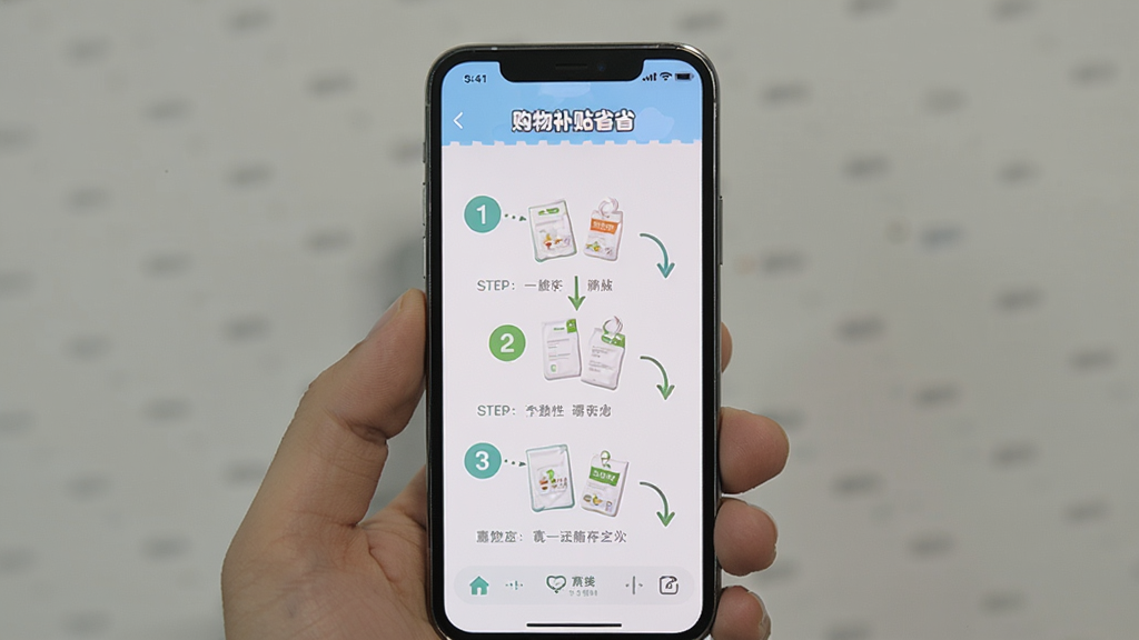 手机应用内展示图文教程页面,画面中央为