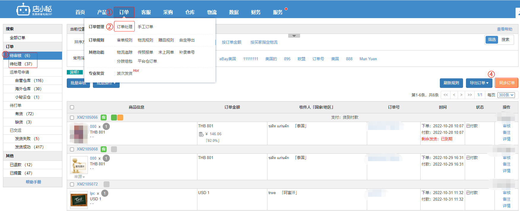 盼羚骑士安卓版 订单管理界面截图
