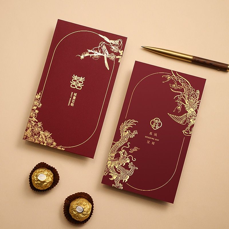 婚贝请柬热门模板样式展示 简约风与中式烫金请帖对比