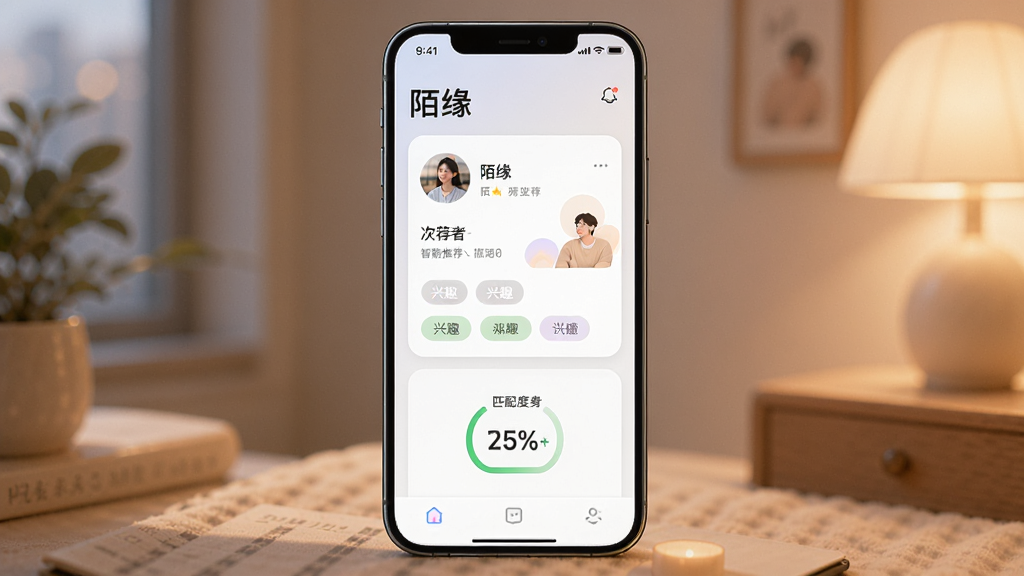 一幅AI生图,主体为手机屏幕展示