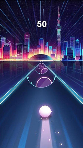滚动节拍游戏Beat Roller节奏挑战模式音符判定线特写