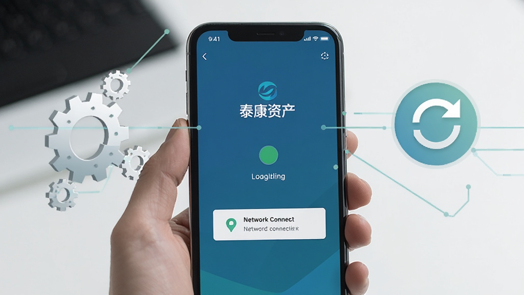 一张展示手机应用问题排查场景的图片,画面中一只手拿着手机,屏幕显示