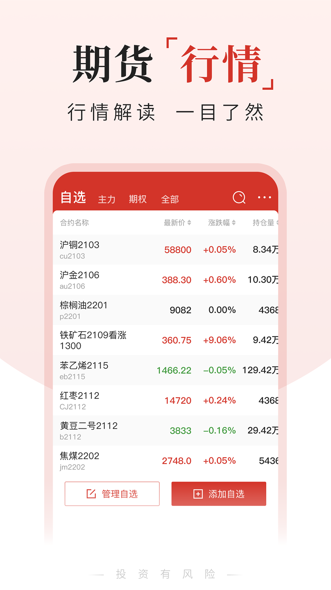 东吴期货通 安卓版 交易界面