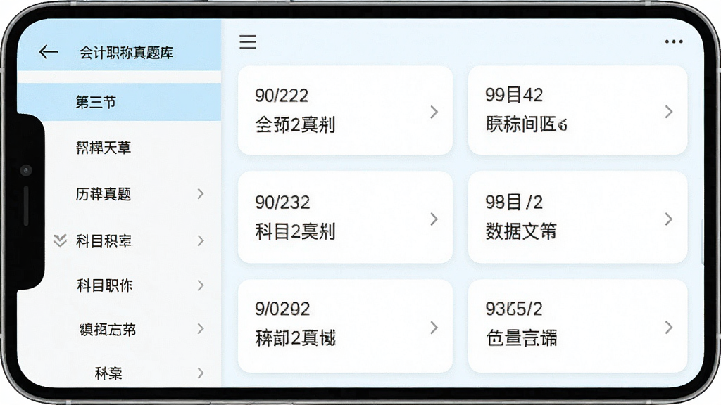 ���ְ�������APP�����棬�ֻ���Ļչʾ���������б������Ϊ�½ڵ��������Ҳ�Ϊ��Ŀ��Ƭ��ÿ�ſ�Ƭ��ע��ݺͿ�Ŀ���ƣ�������Ϊ����ǳɫϵ�����������ɶ������ʸɾ����޶���װ��Ԫ��