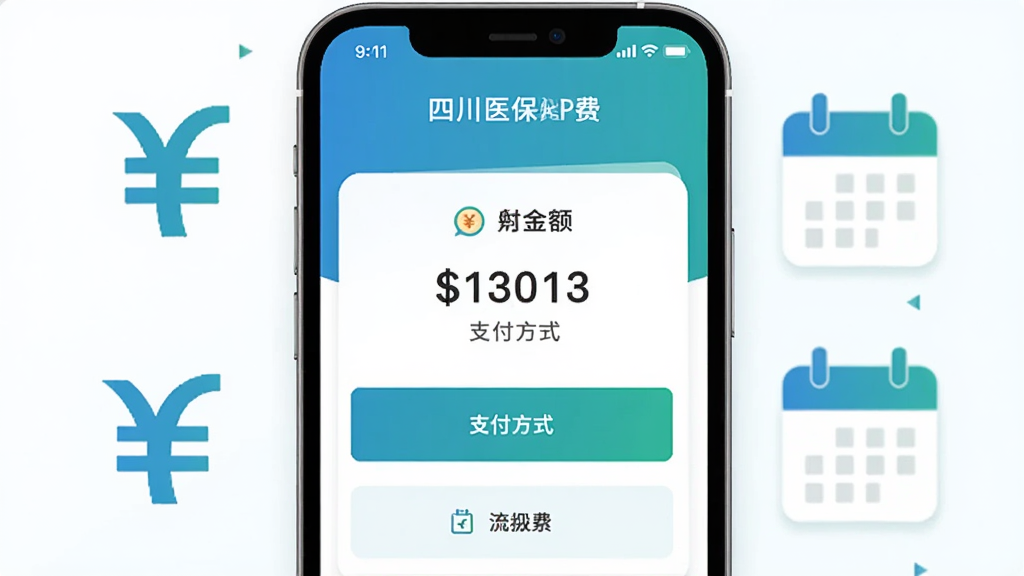�Ĵ�ҽ��APP�ɷ�ҳ��ʾ��ͼ���ֻ���Ļչʾ�ɷѽ���֧����ʽѡ����棬��Χ������ҷ��ź�����ͼ�꣬����Լ�ִ�������ɫ�����䣬ϸ�ڷḻ�������������ɾ�������Ԫ��