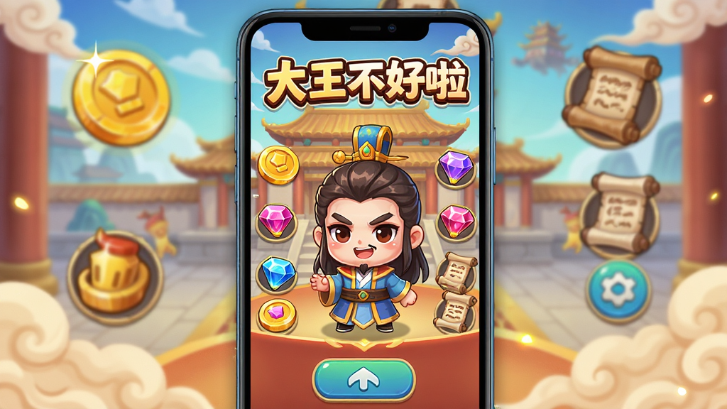 画面中央展示手机屏幕,屏幕内呈现