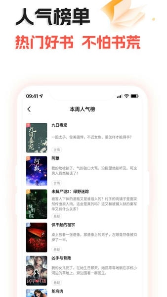 奇热故事热门短篇榜单页面截图