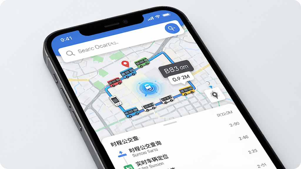 ʱ�̹�����ѯ ʵʱ������λ���ܽ��棬����Ϊ�ֻ���Ļ��ʾ���е�ͼ����ͼ���й�������ͼ������ʻ�켣�������Ϸ�Ϊ���������·�Ϊ��·�б����Ű����룬���Ƽ��У�ϸ�ڰ�����λ��ꡢ��վʱ�����ݣ������������ɾ����޶���Ԫ��