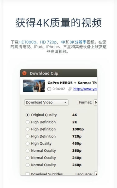 4k video downloader手机版安卓安装权限设置和解析界面