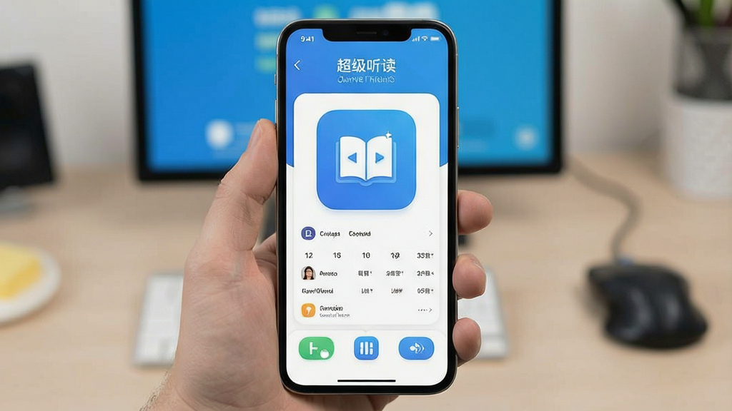 超级听读 安装教程 手机操作 界面示意 英语学习APP 高清 干净 无多余元素
