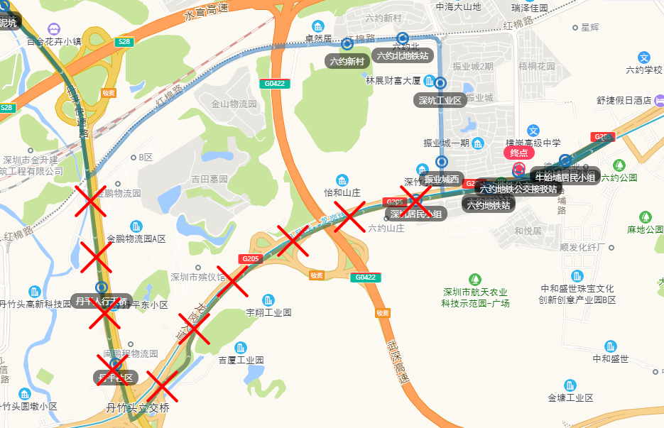 公交地铁马上通开通后公交接驳线路示意图