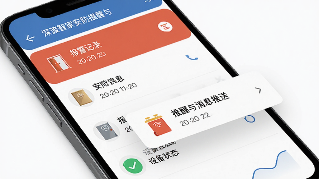 ����ǼҰ�����������Ϣ���ͽ��棬����Ϊ�ֻ���Ļ��ʾ������Ϣ�б�������֪ͨ�����ְ���������¼���豸״̬���Ű���������չʾ�����ȫ�ɿ��У�ϸ�����Ŵ�������ͼ�ꡢ����ʱ�䡢���͵�����ʽ�����ʸ���ɾ��޶���Ԫ��