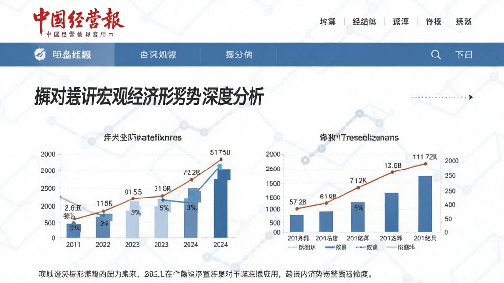 中国经营报应用内页展示,一篇关于宏观经济形势的深度分析文章,排版工整,配有专业的数据图表,页面风格严谨,画质清晰,干净,无多余元素