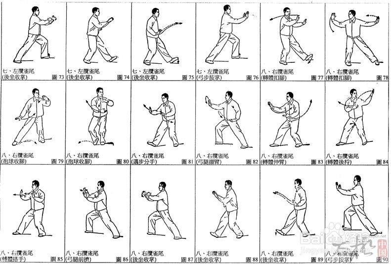 太极普通版入门教学基础动作分解图