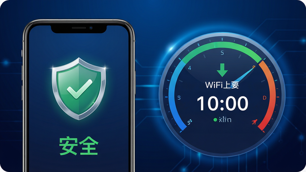 һ��չʾWiFi����Կ�װ�ȫ�������ٹ��ܵĽ������ͼ������������ֻ���Ļ��ʾ��ȫ������ͼ�����ɫ����ȫ���������Ҳ��ǲ����Ǳ�����ʾ����������ֵ������������ɫ����Ƽ��й��Σ����Ϊ�ִ�UI���չʾ��ϸ�ڰ���ͼ��߹⡢�����������������ʸ���ɾ����޶���Ԫ�ء�