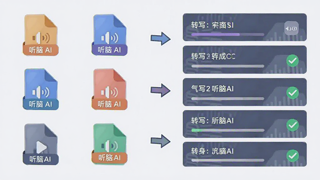 ���������ʾ������Ƶ�ļ�ͼ�꣬�Ҳ���ʾתд��ɵ��ĵ��б����м��м�ͷ���ӣ�����Ϊǳ��ɫ������Ϊ���ҶԱȽṹ�����Ϊ�ִ���ƽ�廭��ϸ�ڰ����ļ���ʽ��ǩ������������ɹ�ѡ��ǣ����������ɾ��޶���Ԫ�أ�ͼ�����ֱ�ע