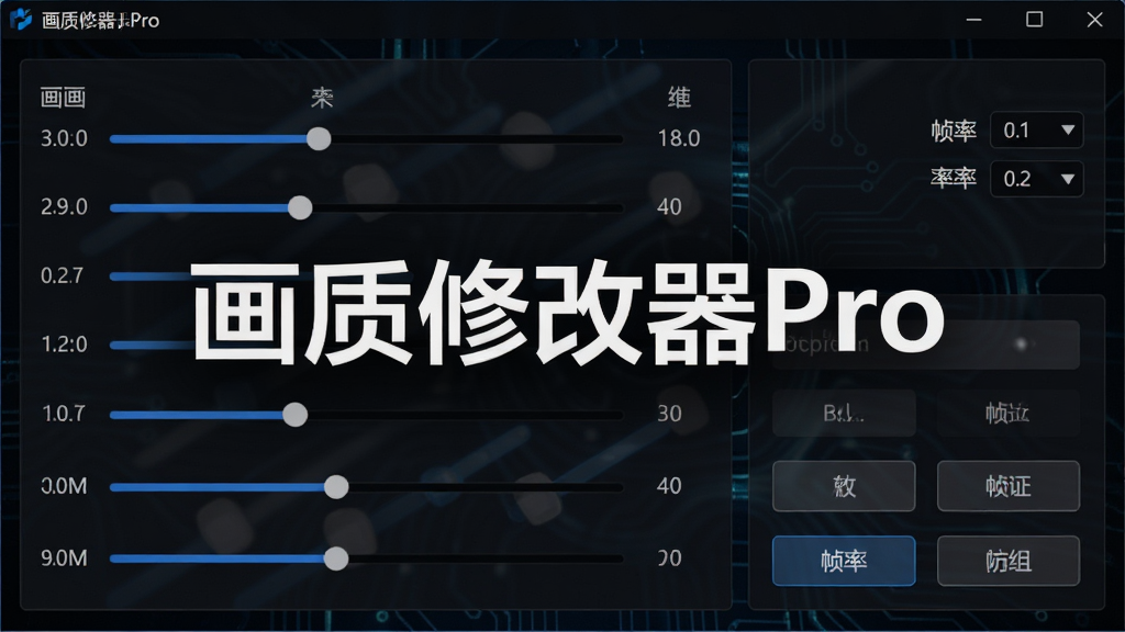 画质修改器Pro软件主界面截图,画面中央展示软件名称