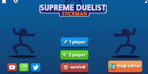 决斗火柴人免登陆版(Supreme Duelist) 手机端横屏操作按键布局