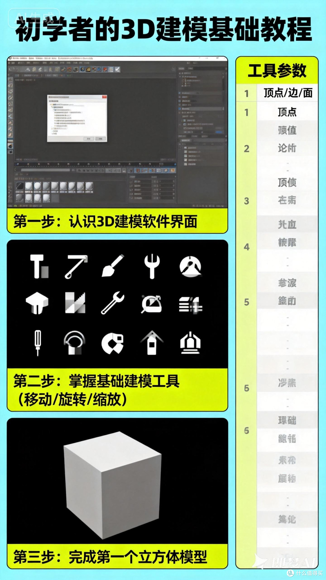 玄笔3D基础建模工具操作演示图