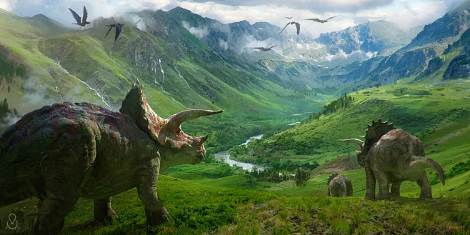 侏罗纪统治世界Jurassic Dominion 恐龙称霸地球全景概念图 史前霸主场景