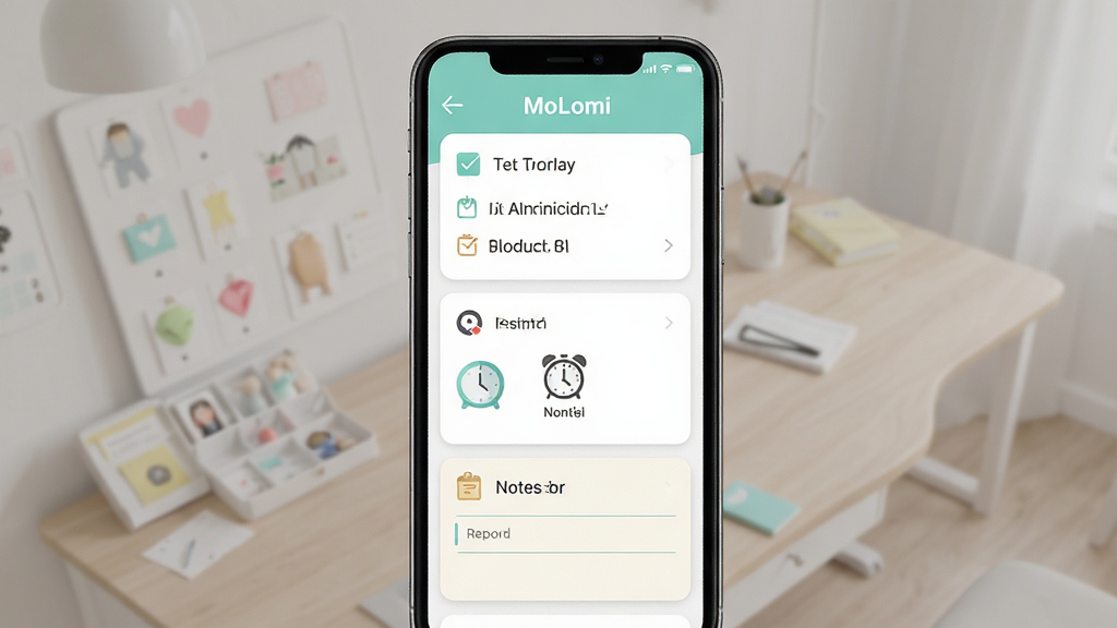 һ��չʾMoLomi�������ֹ��ܵĽ���ͼ���������ֻ���Ļ��ʾ�����嵥���������úͱʼǼ�¼����ģ�飬ͼ���࣬��ɫ���£��������룬����ƽ����ϸ�����������ʸɾ����޶���Ԫ��
