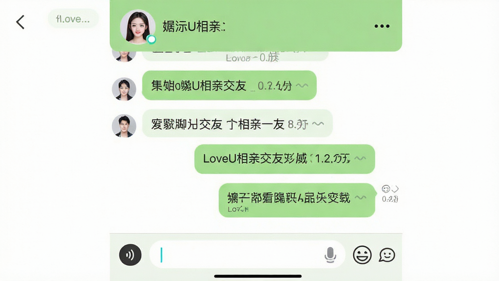 手机聊天界面截图风格,展示