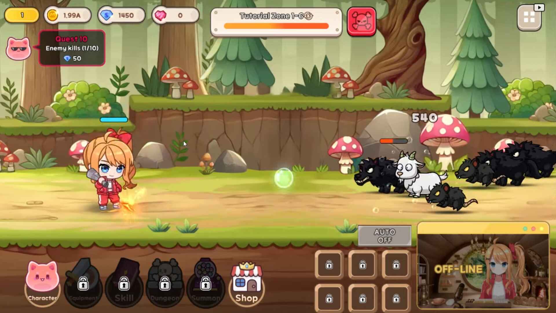 VTuber闲置RPG安卓版角色属性界面
