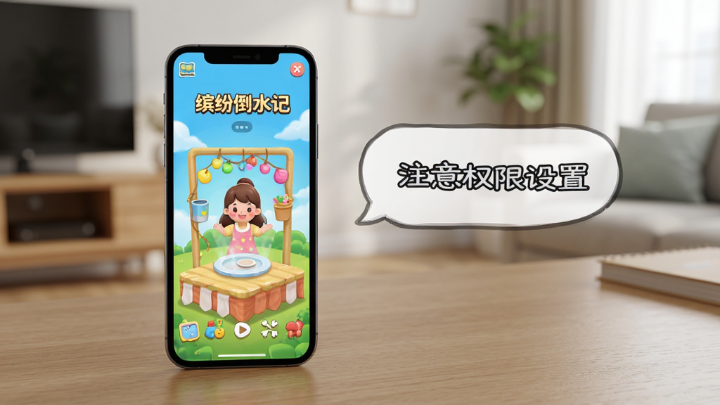 画面展示一部智能手机放置在桌面上,屏幕显示
