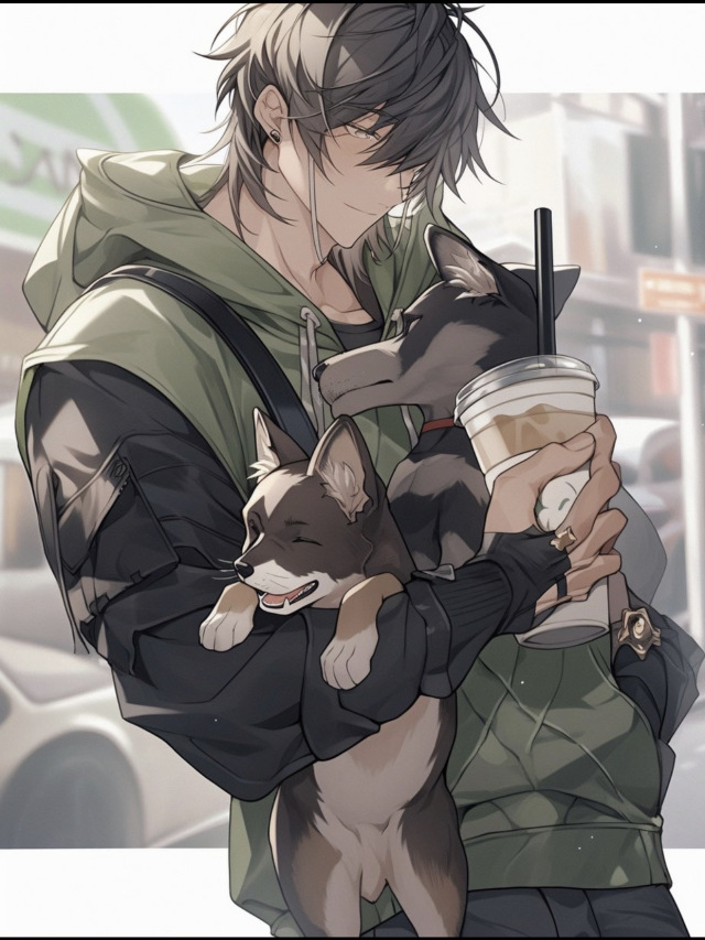亲爱的犬耳少年(My Dear Puppyboy) 甜宠日常漫画封面与犬耳少年角色插画