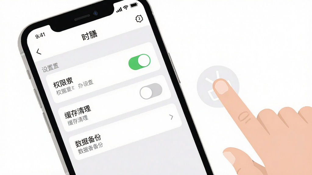 一张手机操作指引示意图,画面展示一部手机屏幕内