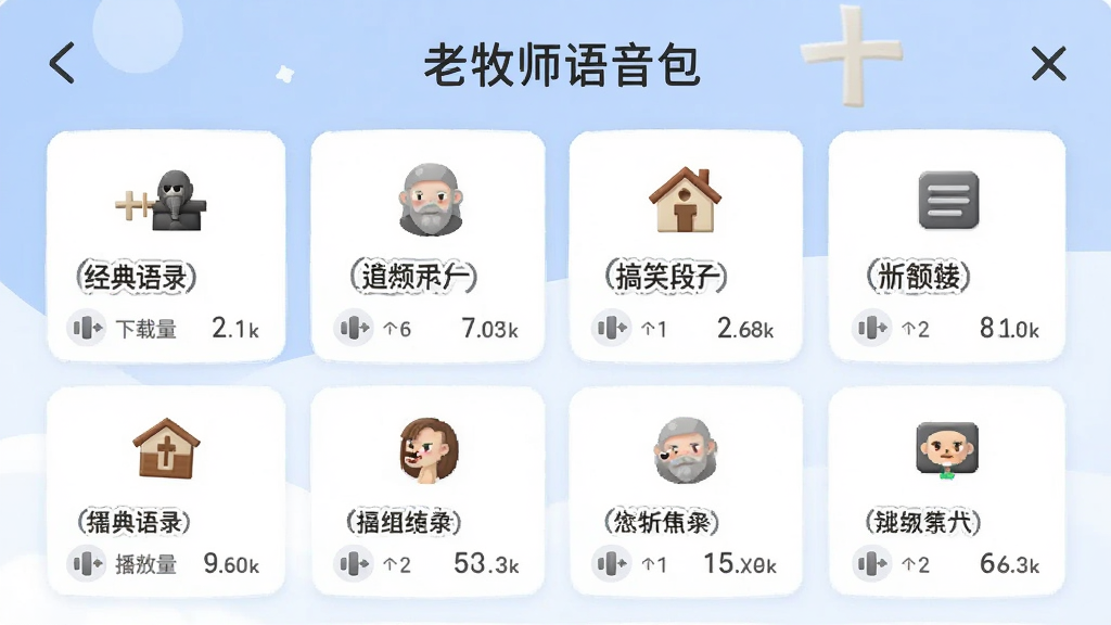 ����ʦ�������زķ���ҳ�棬�ֻ�����չʾ������������ǩ������������¼����Ц���ӵȣ�ÿ����������Сͼ�꣬����Ϊ��͵�������ɫ�������Ϸ���ע