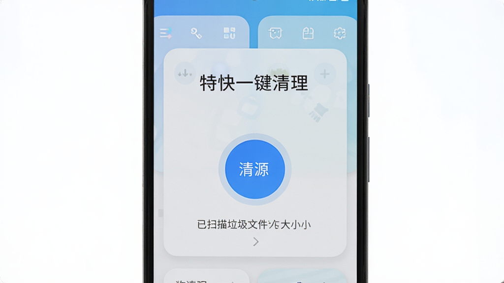 一部安卓手机屏幕中央显示