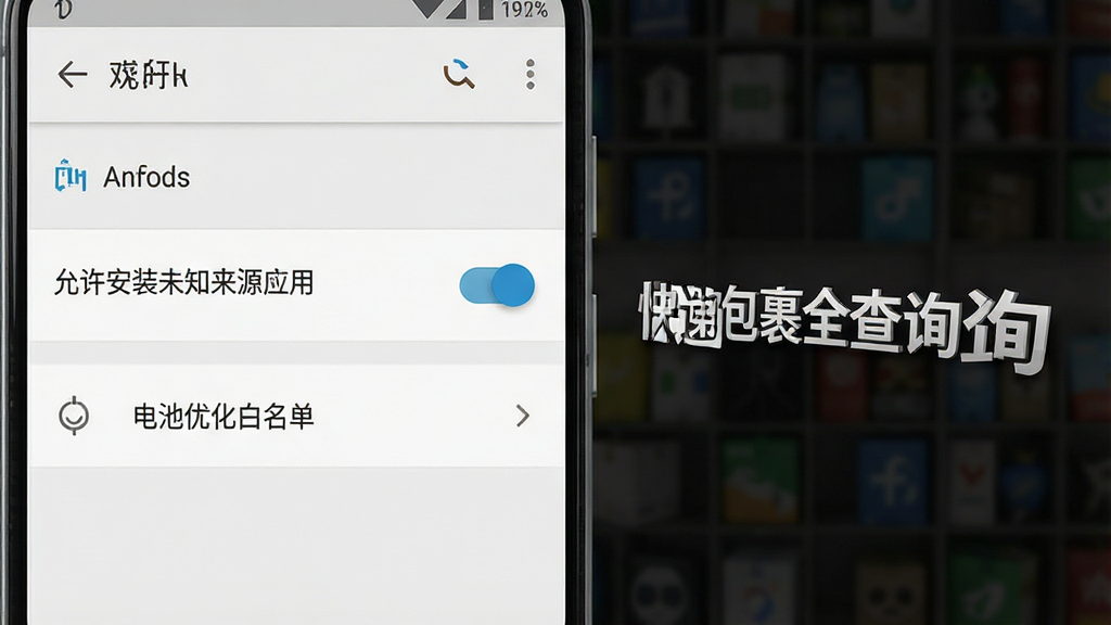 一张手机安全设置界面示意图,屏幕显示安卓系统的应用权限管理页面,包含