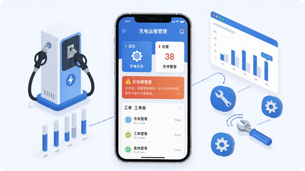画面中央是一部智能手机,屏幕上显示