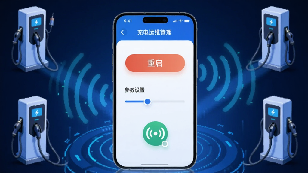 画面中央是一部手机,屏幕上显示