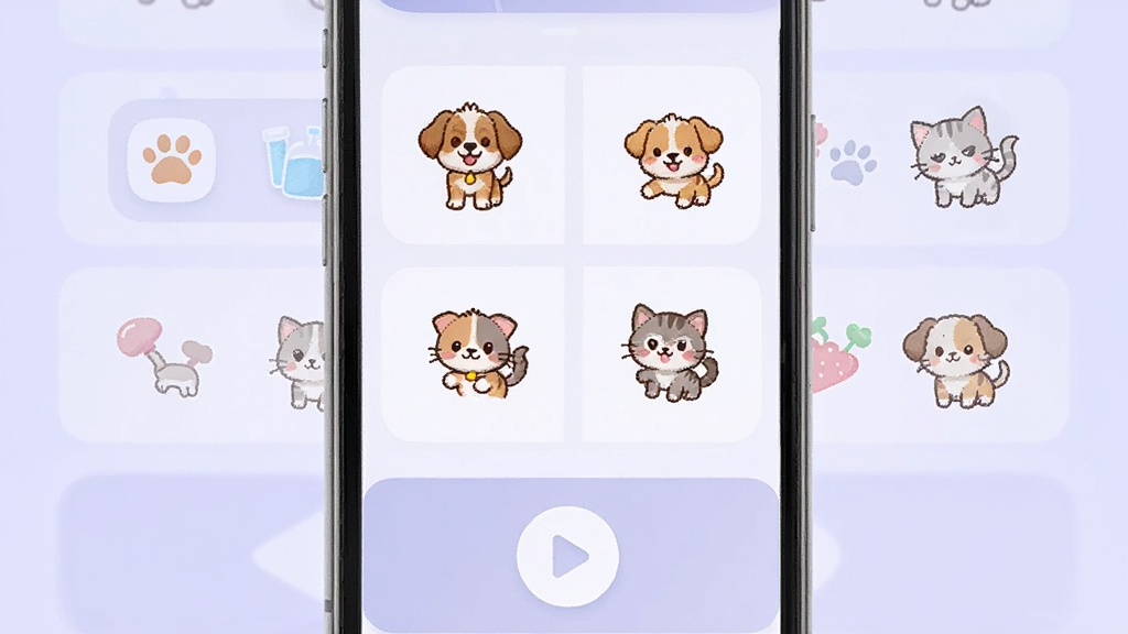 �������ԶԻ�������ģ�����棬�ֻ���Ļ��ʾ�����б��������ʺ�ιʳ����ˣ��������ͼ���ǩ��ÿ����ǩ�Ա���С��Сè�Ŀ�ͨ������Ļ�·��в��Ű�ť������Ϊ����ɫ�������Ű��������򣬷���Լ���£�����ɾ������廭�ʣ��ʺ�Ӧ���̵�չʾ