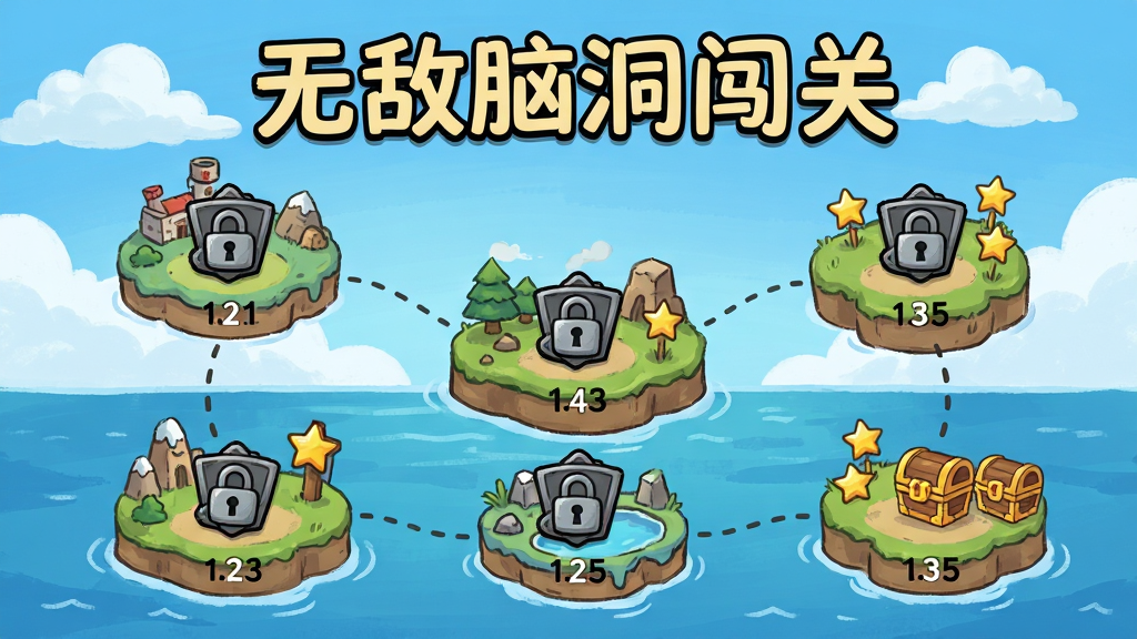 游戏关卡选择地图界面,画面标题为