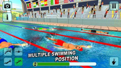 游泳比赛模拟器(Water Pool Race) 真实水上竞速游戏画面展示