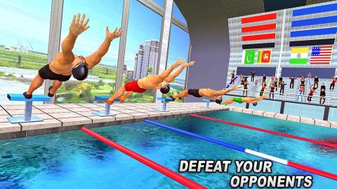 游泳比赛模拟器(Water Pool Race) 多人竞速比赛场景