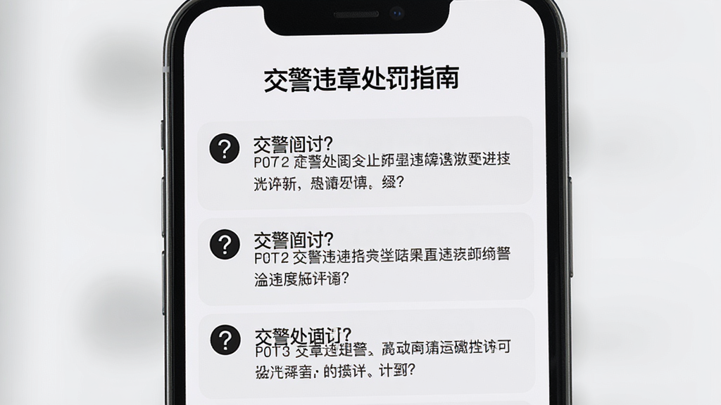 手机应用内常见问题解答页面,标题为