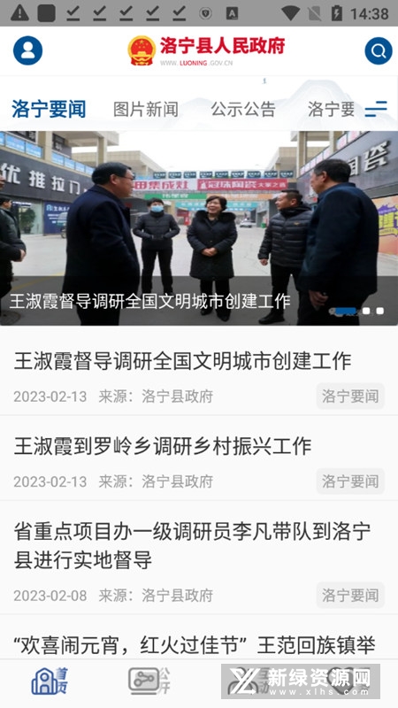 洛宁县政府官网政策查询操作界面截图
