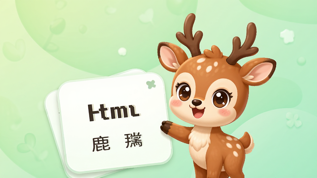 小鹿单词APP主界面展示,一只可爱的卡通小鹿吉祥物站在单词卡片旁,背景为淡绿色渐变,界面中显示英文单词和中文释义,布局简洁清晰,风格清新可爱,细节丰富,画质高清,干净无多余元素